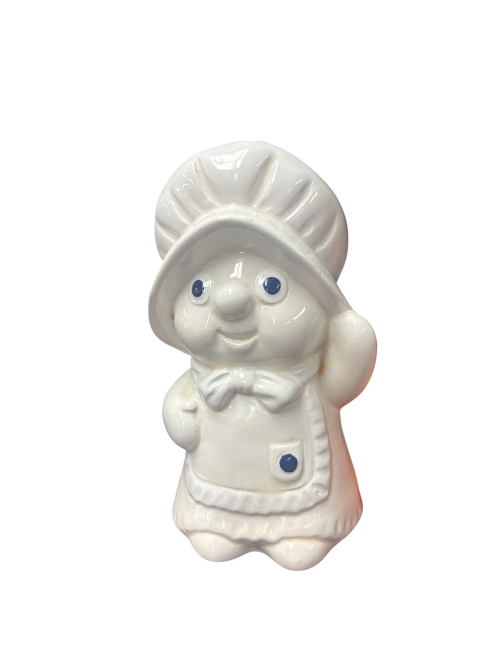 Pillsbury Doughgirl “Poppie Fresh” Ceramic Pepper Shaker Vintage 1988 White Figu